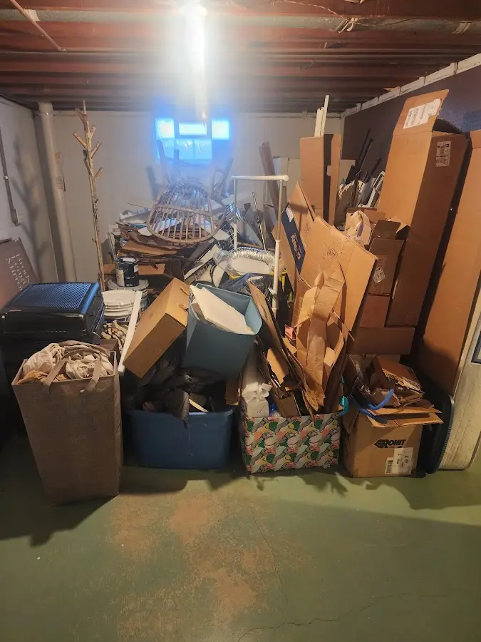 Roll-off dumpster container at job site for 4 Yard Dumpster Rental in Kahaluu